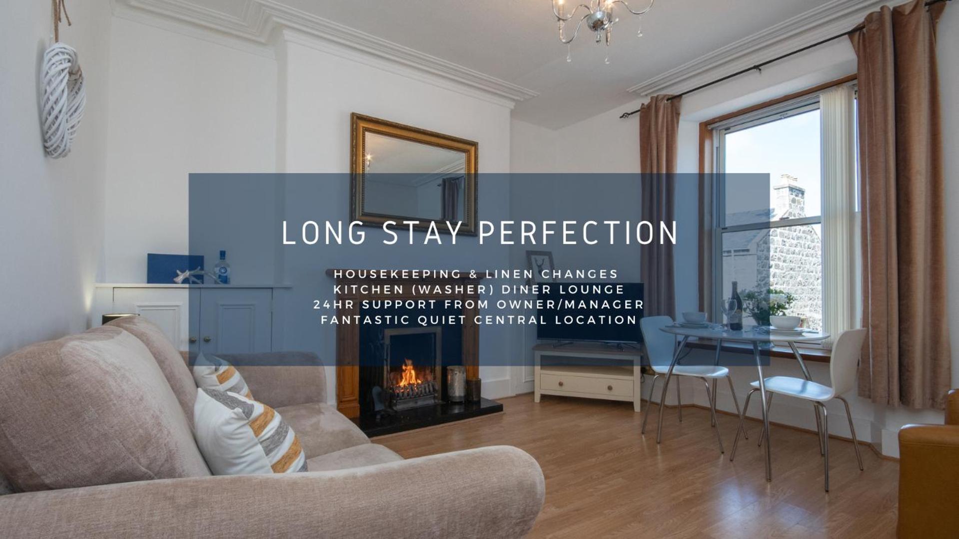 Dwellcome Home Ltd 1 Bed Apt, Half Mile To Union Street Yet Quiet, Free Parking, Fast Wifi, Ideal For Long Term Contractor, Etc Stays, Fully Equipped Kitchen, Regular Housekeeping Option - See Our Site For Assurance Aberdeen Ngoại thất bức ảnh